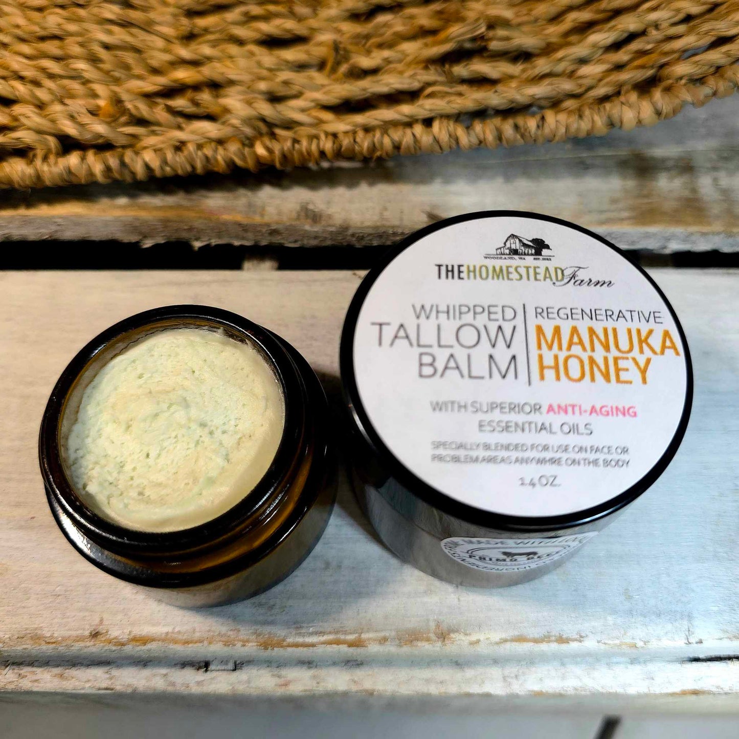 Grass Fed Manuka Honey Whipped Tallow Balm