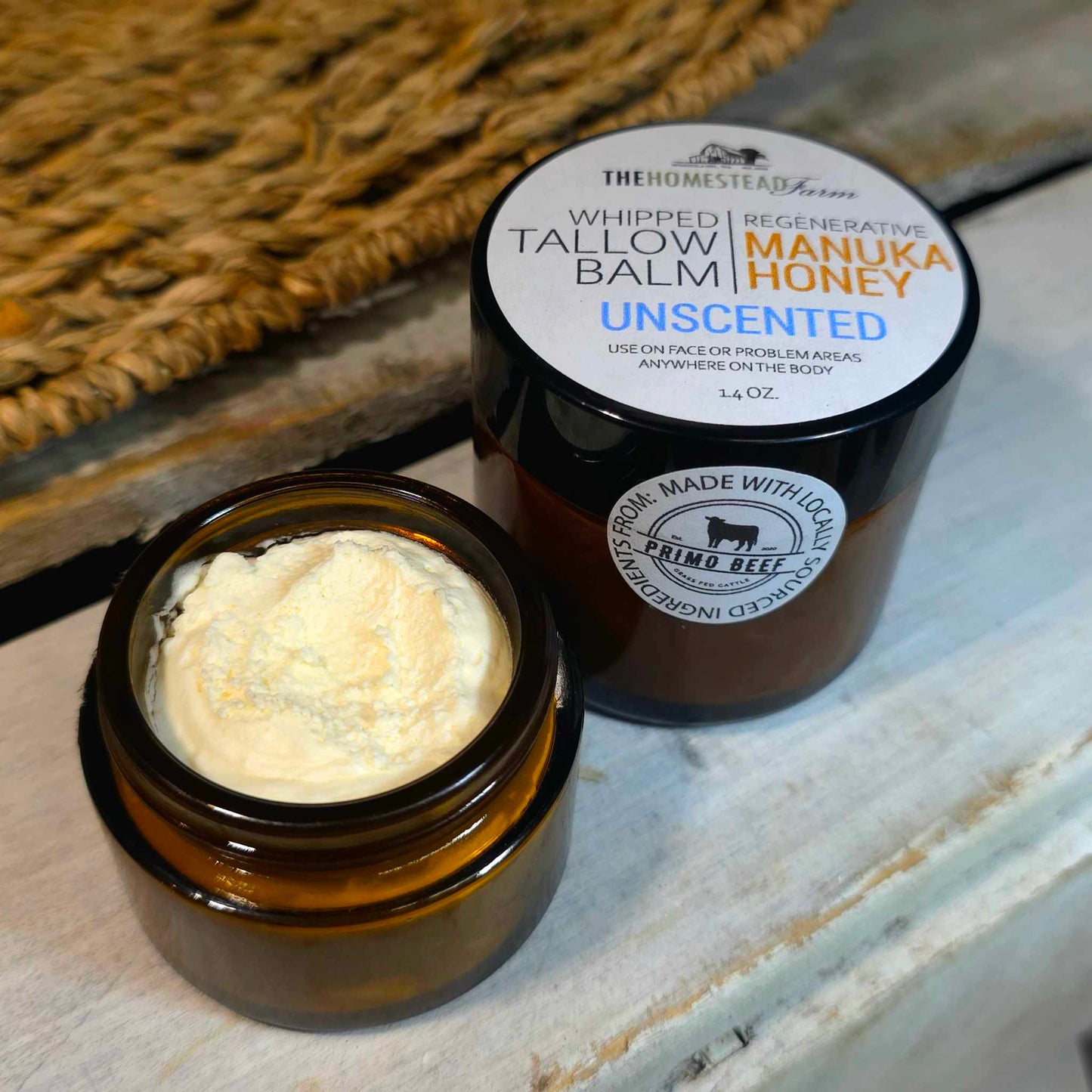Grass Fed Manuka Honey Whipped Tallow Balm