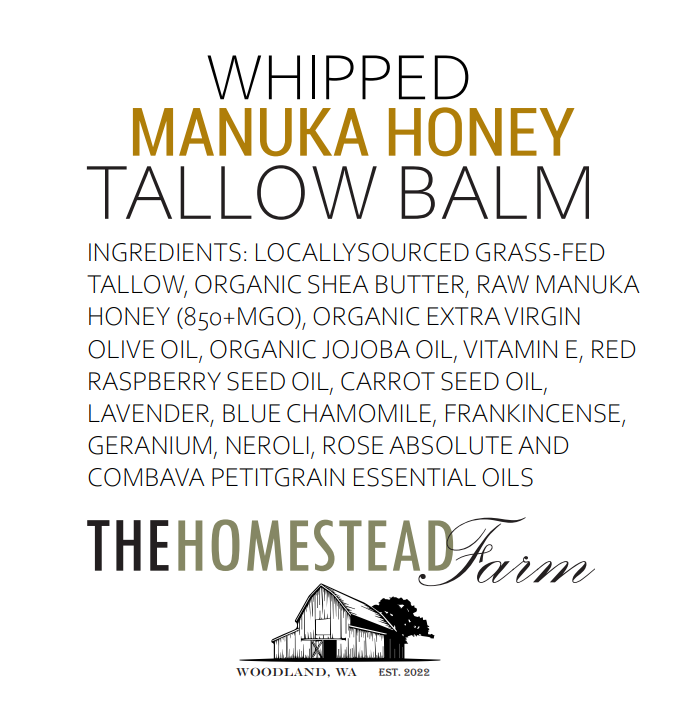 Grass Fed Manuka Honey Whipped Tallow Balm