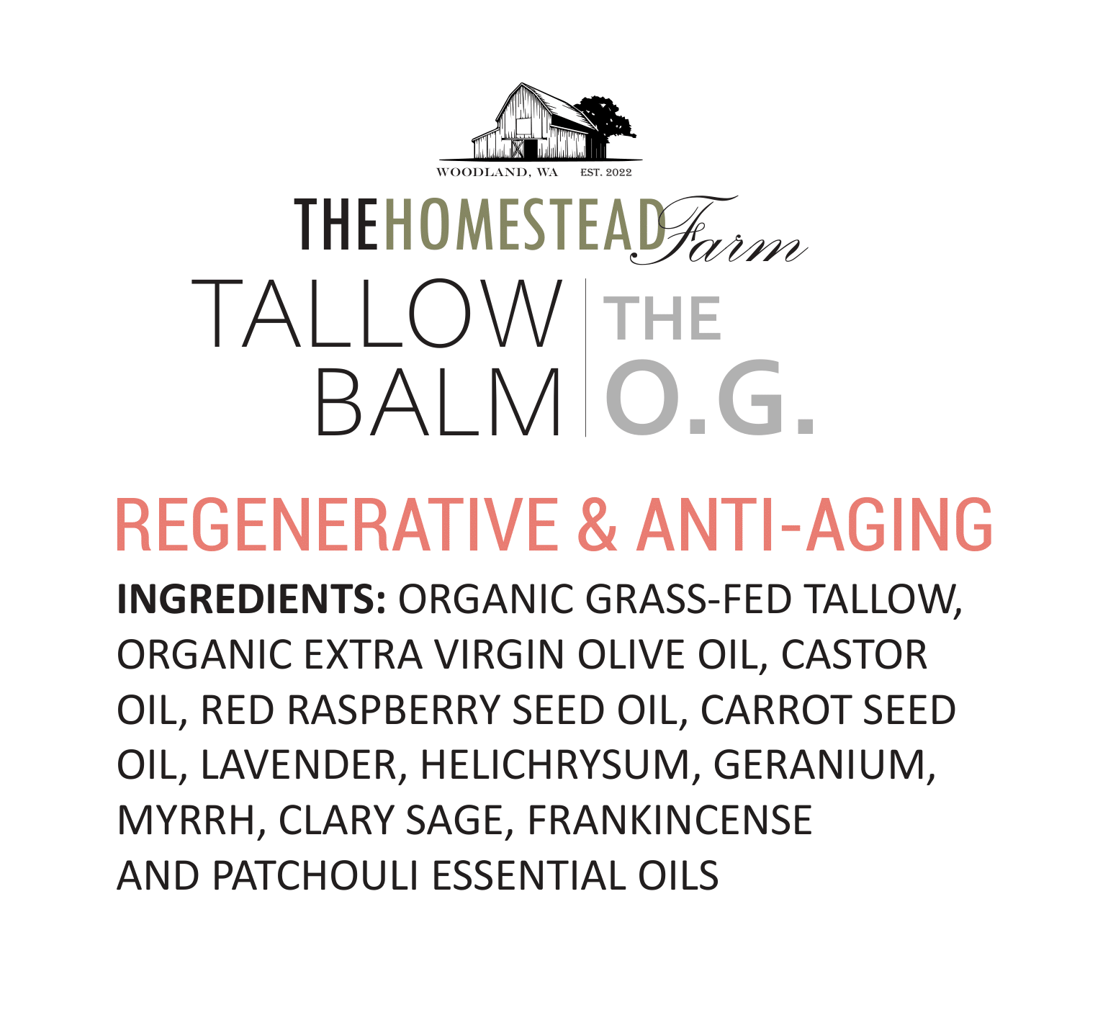 Grass Fed "OG" Tallow Balm